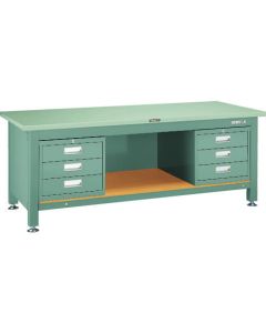 Heavy-Duty Workbench c/w 3 Cabinets