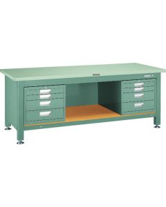 Heavy-Duty Workbench c/w 4 Cabinets