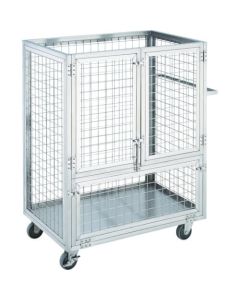 รถเข็นตาข่ายสแตนเลส 900X600XH1200 3 ประตู
