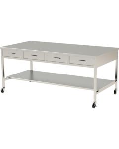 Stainless Steel Work Table Double-sided Drawer