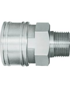 ข้อต่อ TSP สแตนเลส ยางไนไตรล์ SG (NBR) (ข้อต่อสำหรับติดตั้งเกลียวใน) ด้านคู่ Rc1/8 (00712)
