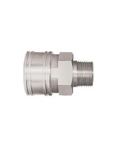 ข้อต่อ TSP สแตนเลส ยางไนไตรล์ SG (NBR) (ข้อต่อสำหรับติดตั้งเกลียวใน) ด้านคู่ Rc1/4 (00715)