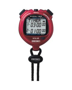 นาฬิกาจับเวลา Solar Interval สีแดงเมทัลลิก