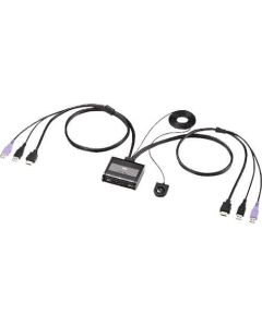 เครื่องสลับคอมพิวเตอร์อัตโนมัติ (2:1) พร้อมสวิตช์มือที่รองรับ HDMI