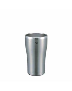 แก้วเก็บความเย็น มีที่กรอบชา 0.45 ลิตร Stainless Silver