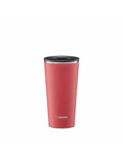 แก้วเก็บความเย็น มีที่กรอบชา 0.45 ลิตร Pink Red