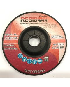 RESIBON BEST ใบเจียรเหล็ก 4 นิ้ว 100 x 6 x 16mm (25 ใบ)