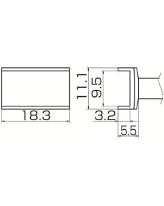 SOLDERING TIP TUNNEL 9.5X18.3 FOR FM-2025. FM-2027. FM-2028. FX-9501 1เส้น