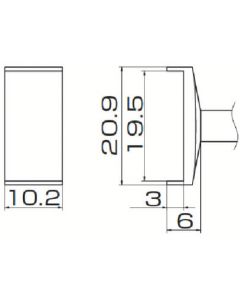 SOLDERING TIP TUNNEL 19.5X10.2 FOR FM-2025. FM-2027. FM-2028. FX-9501 1เส้น
