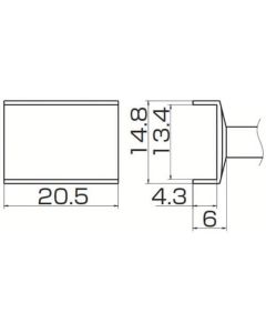SOLDERING TIP TUNNEL 13.4X20.5 FOR FM-2025. FM-2027. FM-2028. FX-9501 1เส้น