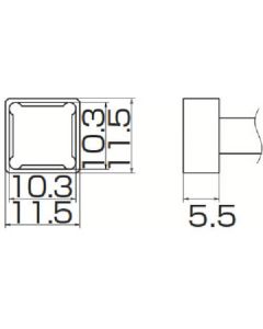 หัวแร้งสี่ด้าน 10.3mmX10.3mm