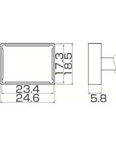 SOLDERING TIP QUAD 23.4X17.3 FOR FM-2025. FM-2027. FM-2028. FX-9501 1เส้น