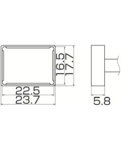 SOLDERING TIP QUAD 22.5X16.5 FOR FM-2025. FM-2027. FM-2028. FX-9501 1เส้น