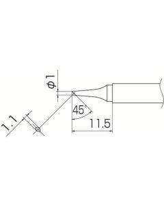 Soldering Tip Shape-1Bc Tinned Surface Only 1อัน