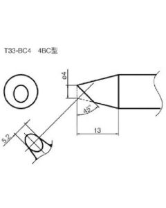 SOLDERING TIP SHAPE-4BC
