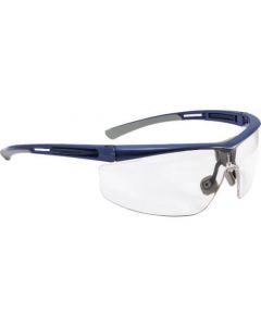 แว่นตานิรภัย Adaptec เลนส์ใส สีกรมท่า + สีเทา ความกว้างมาตรฐาน