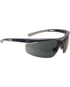 แว่นตานิรภัย เลนส์รมควัน Adaptec สีน้ำเงินกรมท่า + สีเทา ความกว้างแคบ