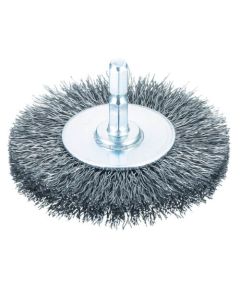 Wheel Brush with Shaft (shaft diameter 6.35mm)  Steel Wire