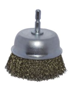 Shank Mounted Cup Brush Brass Plating Wire