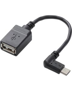 OTG cable for Tablet/L-type/microB-A(female)/USB2.0/Black/0.1m 1อัน