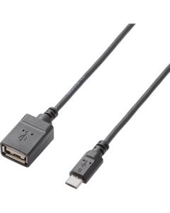 OTG cable for Tablet/Standard/microB-A(female)/USB2.0/Black/0.5m 1อัน