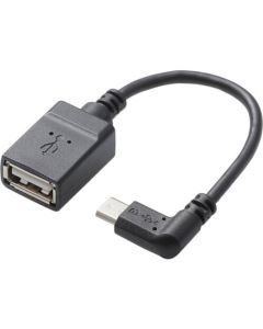 OTG cable for Tablet/Reverse L-type/microB-A(female)/USB2.0/Black/0.1m 1อัน