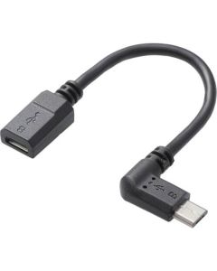 Conversion cable for Tablet/Charging+Sync/L-type/2A output/microB male-microB (female)/Black/0.1m 1เส้น