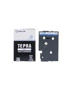 ตลับเทป Tepra TR สีเทป: ขาว สีข้อความ: น้ำเงิน