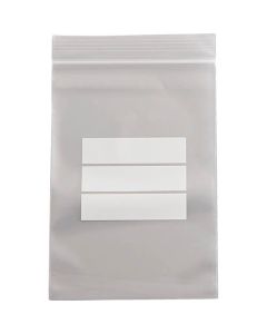 Plastic Bag with Zipper (thick type with white block)