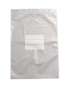 Plastic Bag with Zipper (with white block)