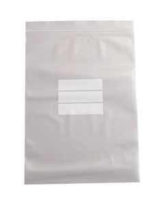 Plastic Bag with Zipper (thick type with white block)