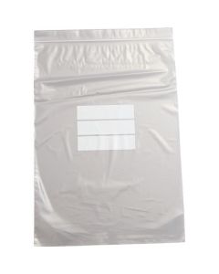 Plastic Bag with Zipper (with white block)