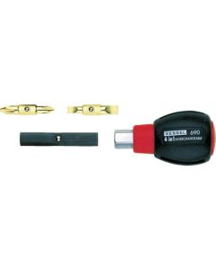 TD-110 4Way Stubby ไขควงสั้น PH1 / PH2 / SL4.5 / SL6.0
