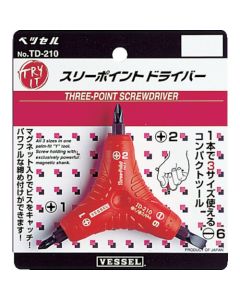TD-210 THREE POINT ไขควง  PH1 / PH2 / SL6