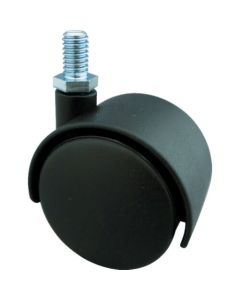 Threaded Type Double Wheel Caster (nylon wheel)  Flexible