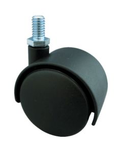 Threaded Type Double Wheel Caster (nylon wheel)  Flexible