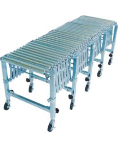 Flexible Extendable Roller Conveyor（roller diameter 38mm, thickness 1.2mm）
