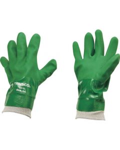 ถุงมือไวนิลคลอไรด์พร้อมข้อมือเจอร์ซีย์ ไซส์ LL