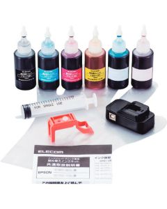 หมึกเติม Epson KUI-6CL ชุด 6 สี (ใช้ประมาณ 10 ครั้ง ไซส์ L ประมาณ 4 ครั้ง)