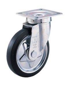 Plate Type Caster α Press Rubber Caster