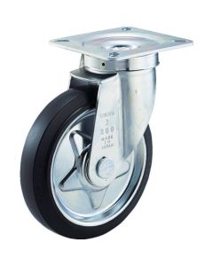 Plate Type Caster α Press Rubber Caster
