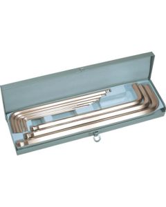 Hexagon Wrench Taper Head Extra Long Length Metal Case Set 1ชุด