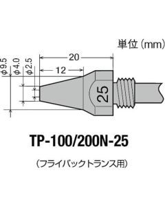 หัวฉีดสำรองสำหรับ TP-100 φ2.5