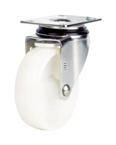 Plate Type Caster  (nylon wheel/stainless steel metal fittings)
