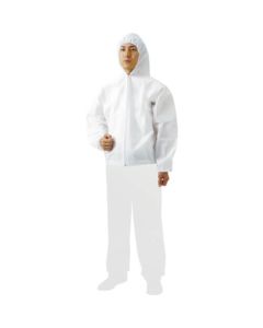 Disposable Protective Clothing Made From Non-Woven Fabric Hooded jacket, pack of 60 suits