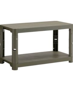 ชั้นวางของพลาสติก 372mm 2 ชั้น 900 x 450 x 515 Olive Drab