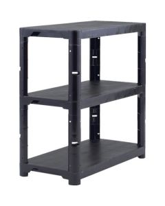 ชั้นวางของพลาสติก 372mm 3 ชั้น 900 x 450 x 943 Black