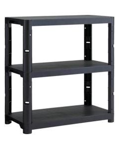 ชั้นวางของพลาสติก 372mm 3 ชั้น 900 x 450 x 943 Black