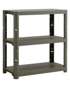 ชั้นวางของพลาสติก 372mm 3 ชั้น 900 x 450 x 943 Olive Drab