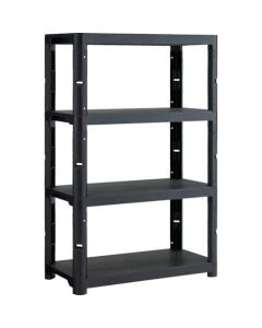 ชั้นวางของพลาสติก 372mm 4 ชั้น 900 x 450 x 1371 Black
